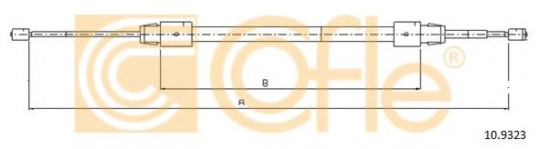 Cablu, frana de parcare MERCEDES A-CLASS (W168) (1997 - 2004) COFLE 10.9323 piesa NOUA