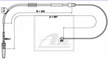 Cablu, frana de parcare MERCEDES A-CLASS (W168) (1...