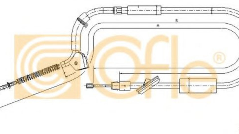 Cablu, frana de parcare MERCEDES A-CLASS (W169) (2004 - 2012) COFLE 10.9332 piesa NOUA