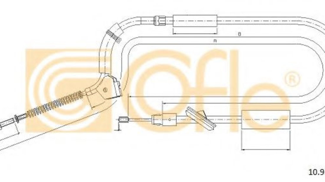 Cablu, frana de parcare MERCEDES A-CLASS (W169) (2004 - 2012) COFLE 10.9335 piesa NOUA