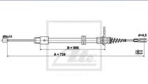 Cablu, frana de parcare MERCEDES-BENZ C-CLASS (W20...