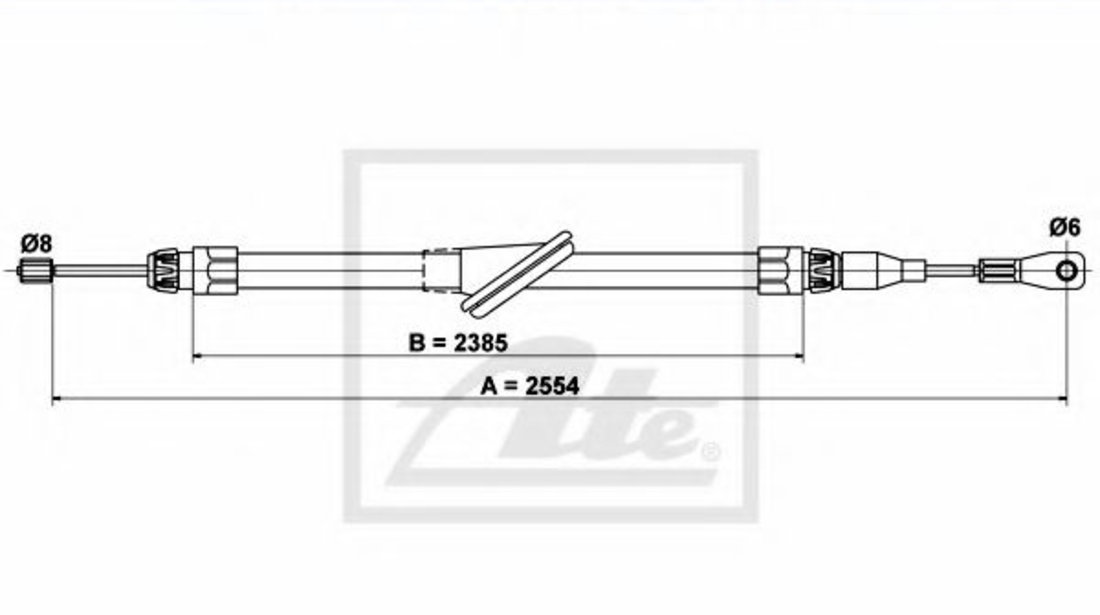 Cablu, frana de parcare MERCEDES C-CLASS Combi (S202) (1996 - 2001) ATE 24.3727-0423.2 piesa NOUA