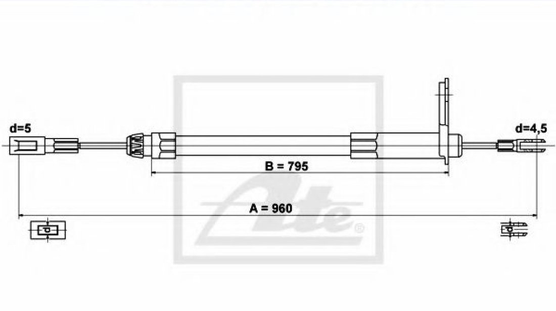 Cablu, frana de parcare MERCEDES C-CLASS (W202) (1993 - 2000) ATE 24.3727-0418.2 piesa NOUA