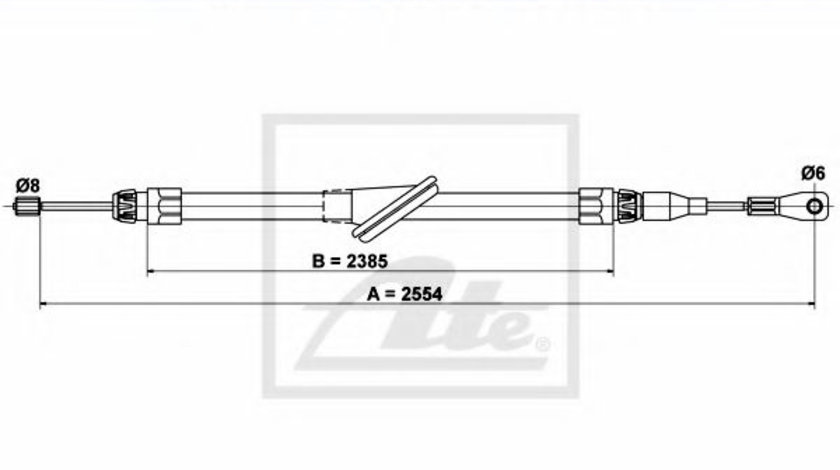 Cablu, frana de parcare MERCEDES C-CLASS (W202) (1993 - 2000) ATE 24.3727-0423.2 piesa NOUA