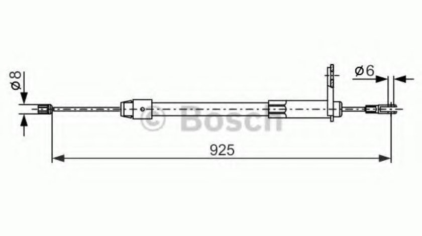 Cablu, frana de parcare MERCEDES C-CLASS (W203) (2000 - 2007) BOSCH 1 987 477 846 piesa NOUA