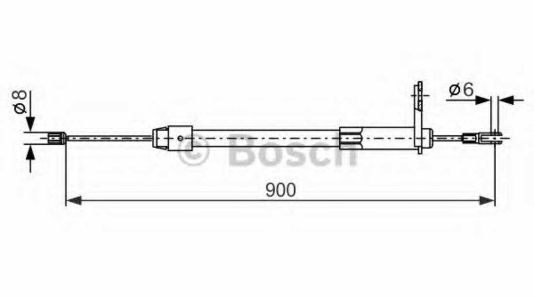 Cablu, frana de parcare MERCEDES C-CLASS (W203) (2000 - 2007) BOSCH 1 987 477 847 piesa NOUA