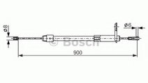 Cablu, frana de parcare MERCEDES C-CLASS (W203) (2...