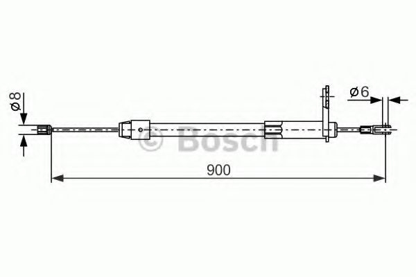 Cablu, frana de parcare MERCEDES C-CLASS Sportscoupe (CL203) (2001 - 2011) BOSCH 1 987 477 847 piesa NOUA