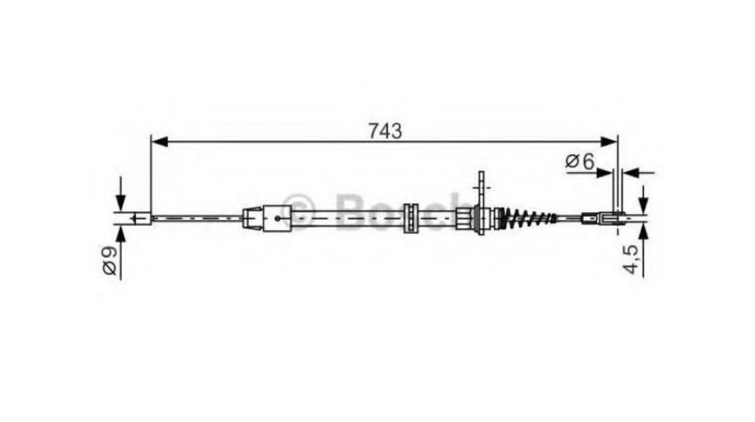 Cablu, frana de parcare Mercedes CLS Shooting Brake (X218) 2012-2016 #2 1987482329