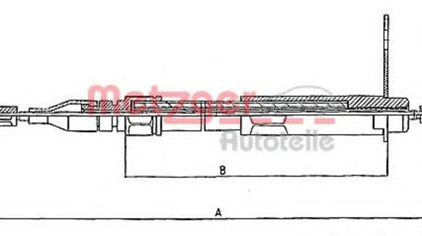 Cablu, frana de parcare MERCEDES E-CLASS Combi (S124) (1993 - 1996) METZGER 10.943 piesa NOUA