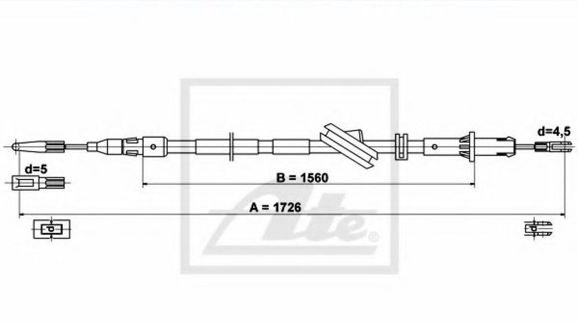 Cablu, frana de parcare MERCEDES E-CLASS (W211) (2002 - 2009) ATE 24.3727-0448.2 piesa NOUA