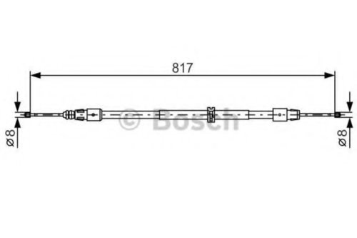 Cablu, frana de parcare MERCEDES M-CLASS (W164) (2005 - 2011) BOSCH 1 987 482 024 piesa NOUA
