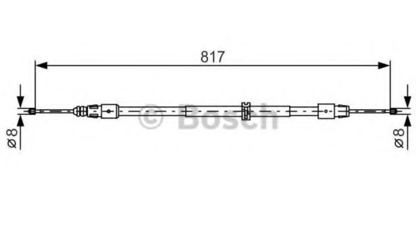 Cablu, frana de parcare MERCEDES M-CLASS (W164) (2005 - 2011) BOSCH 1 987 482 024 piesa NOUA