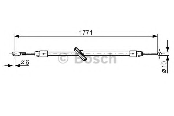 Cablu, frana de parcare MERCEDES SPRINTER 5-t bus (2006 - 2016) BOSCH 1 987 482 030 piesa NOUA