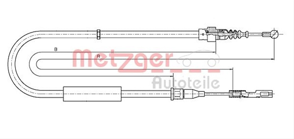 Cablu Frana De Parcare Metzger Audi 10.7512