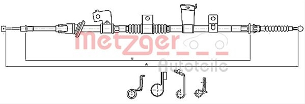 Cablu Frana De Parcare Metzger Citroën 17.2299