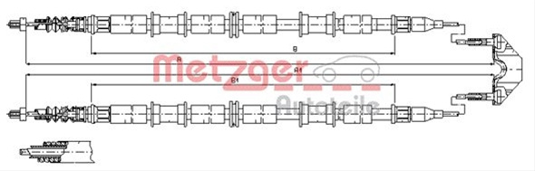 Cablu Frana De Parcare Metzger Csnbb Opel 11.5863