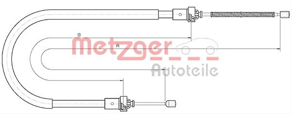 Cablu Frana De Parcare Metzger Dacia 10.6894