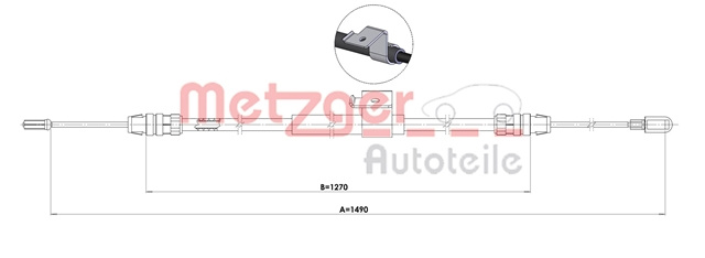 Cablu Frana De Parcare Metzger Ford 1.FO001