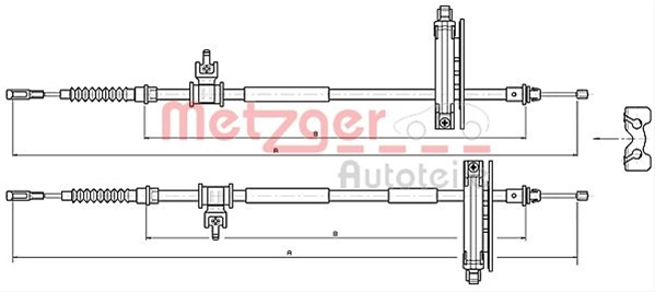 Cablu Frana De Parcare Metzger Ford 10.5359