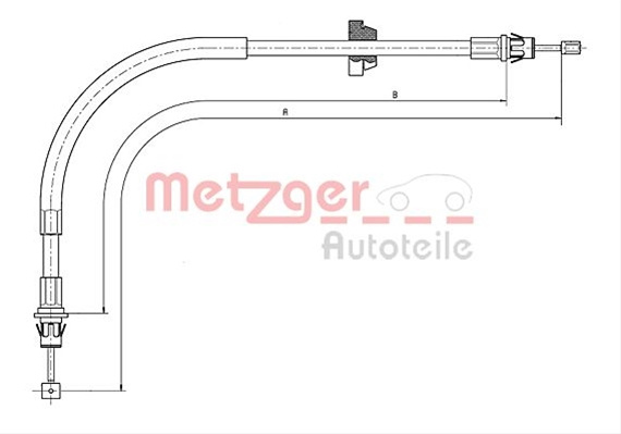 Cablu Frana De Parcare Metzger Ford 11.5571