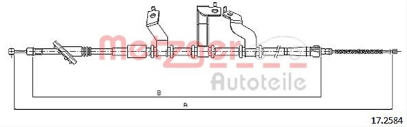 Cablu Frana De Parcare Metzger Hyundai 17.2584