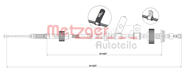 Cablu Frana De Parcare Metzger Land Rover 1E.LR004