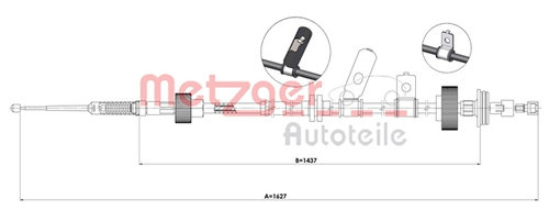 Cablu Frana De Parcare Metzger Land Rover 1E.LR004