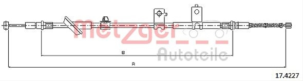 Cablu Frana De Parcare Metzger Lsnbb Honda 17.4227