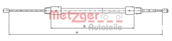 Cablu Frana De Parcare Metzger Mercedes-Benz 10.9323