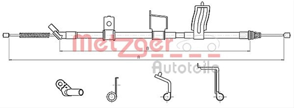 Cablu Frana De Parcare Metzger Nissan 17.0330