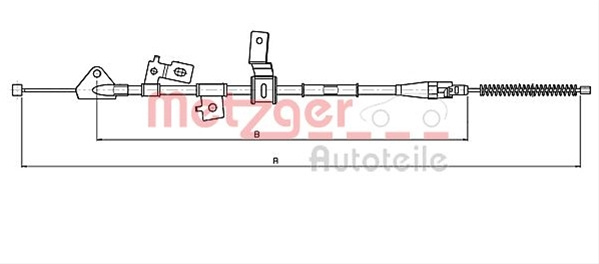 Cablu Frana De Parcare Metzger Nissan 17.5070