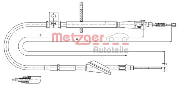 Cablu Frana De Parcare Metzger Opel 11.5741
