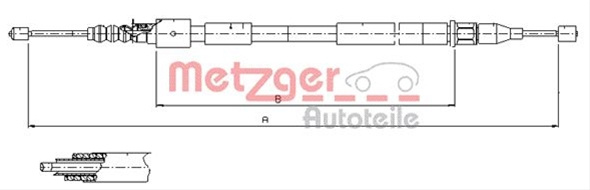 Cablu Frana De Parcare Metzger Opel 11.5759