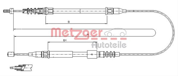 Cablu Frana De Parcare Metzger Opel 11.5769