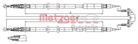 Cablu Frana De Parcare Metzger Opel 11.5953