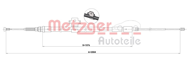 Cablu Frana De Parcare Metzger Peugeot 1.PE004
