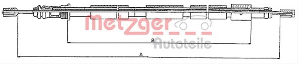 Cablu Frana De Parcare Metzger Peugeot 10.6021