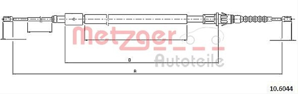 Cablu Frana De Parcare Metzger Peugeot 10.6044