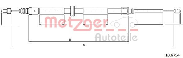 Cablu Frana De Parcare Metzger Renault 10.6794