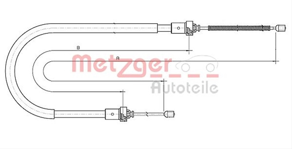 Cablu Frana De Parcare Metzger Renault 10.6893