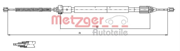 Cablu Frana De Parcare Metzger Renault 11.6598