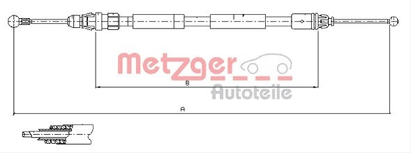 Cablu Frana De Parcare Metzger Renault 11.6807