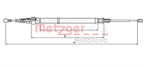 Cablu Frana De Parcare Metzger Vag 10.7139
