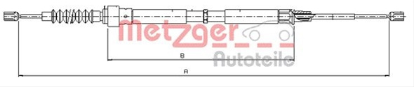 Cablu Frana De Parcare Metzger Vag 10.7504