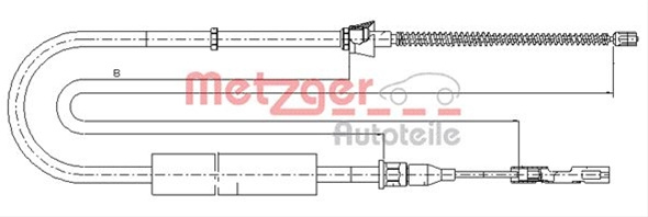 Cablu Frana De Parcare Metzger Vag 10.7507