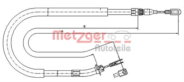 Cablu Frana De Parcare Metzger Vag 10.9873