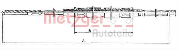 Cablu Frana De Parcare Metzger Vw 11.704