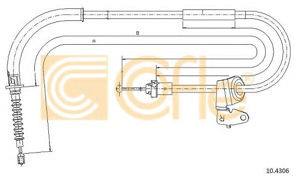 Cablu, frana de parcare MINI MINI (R56) (2006 - 2013) COFLE 10.4306 piesa NOUA