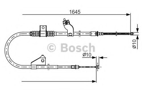 Cablu, frana de parcare MITSUBISHI OUTLANDER II (CW) (2006 - 2012) BOSCH 1 987 482 275 piesa NOUA
